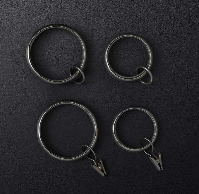 Bayonne Solid Brass Drapery Rings Set Of 7 Oil Rubbed Bronze