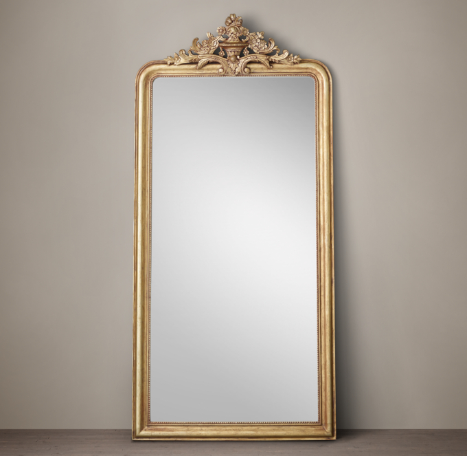 Louis Philippe French Gold Gilt Leaf Bevelled Mirror – The Luxury