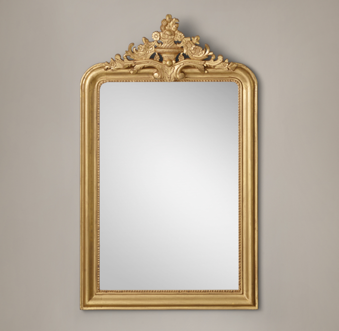 19th Century French Louis Philippe Style Golden Gilt Mirror