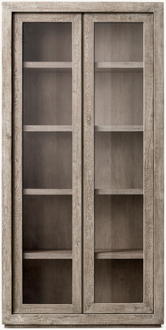 Reclaimed Oak Glass Cabinet