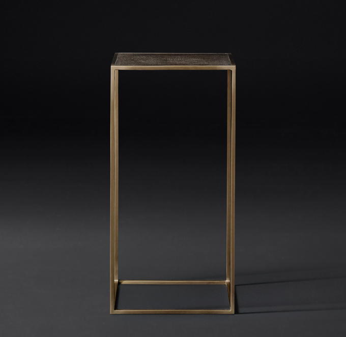 Pierce Shagreen Square Side Table