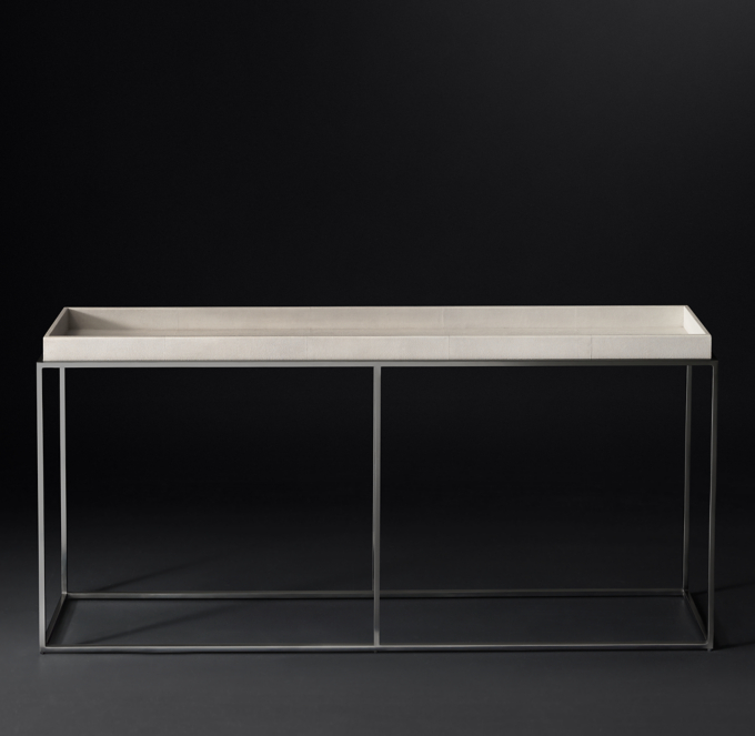 Hudson Shagreen Tray Console Table