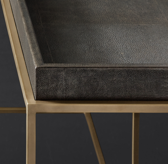 Hudson Shagreen Tray 72" Console Table