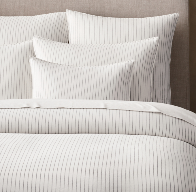 Soft Cotton Pinstripe Duvet Cover