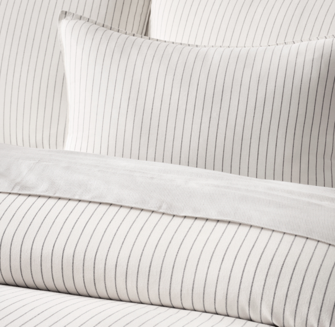 Soft Cotton Pinstripe Duvet Cover