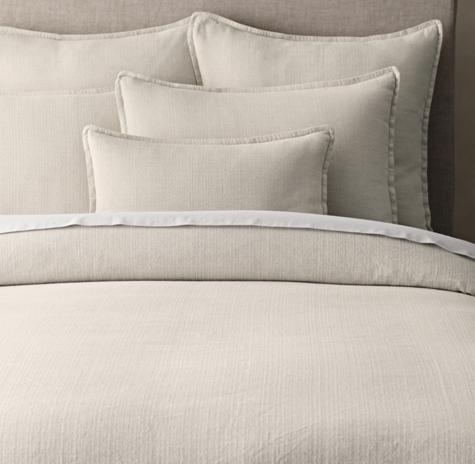 Italian Lucca Linen-Cotton Weave Duvet Cover