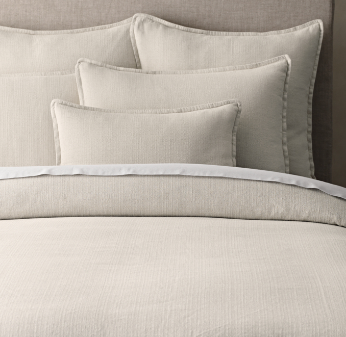 Italian Lucca Linen-Cotton Weave Duvet Cover