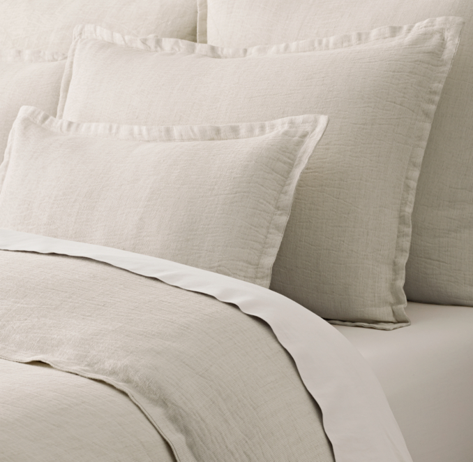 Relaxed Pinstripe Washed Bedding Collection