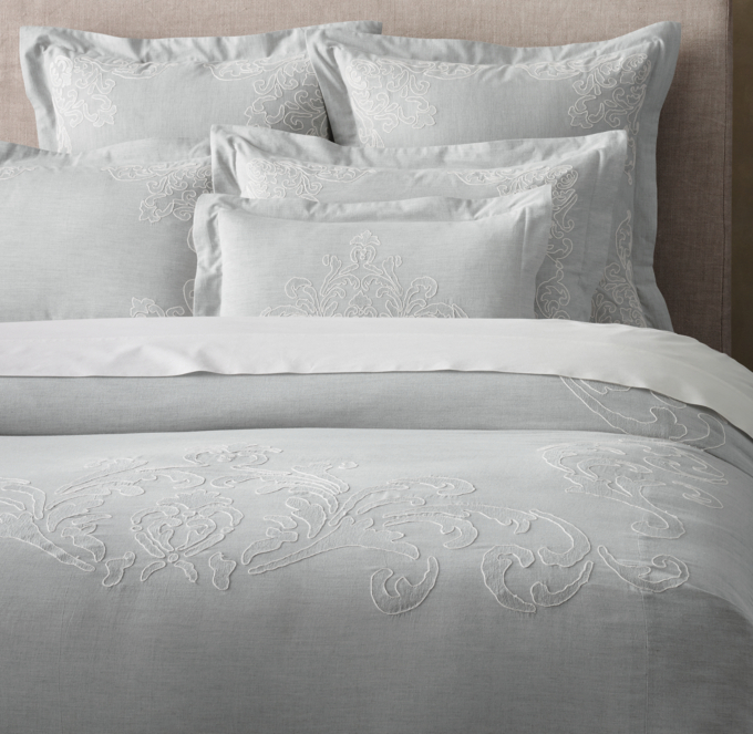 Embroidered Vine Duvet Cover