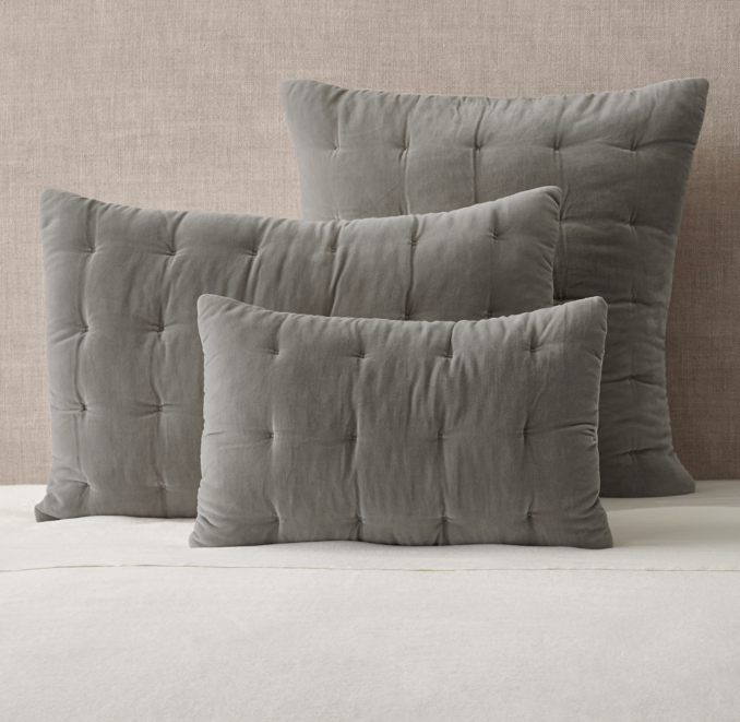 Velvet & Linen Tufted Sham