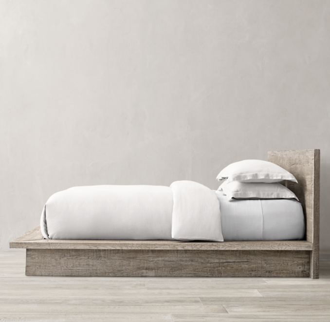 Reclaimed Russian Oak Platform Bed