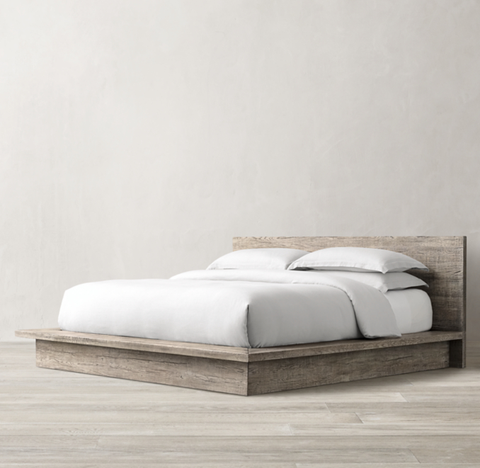 Reclaimed Russian Oak Platform Bed