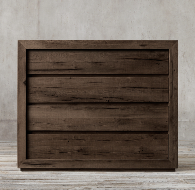 Reclaimed Russian Oak 4drawer Dresser