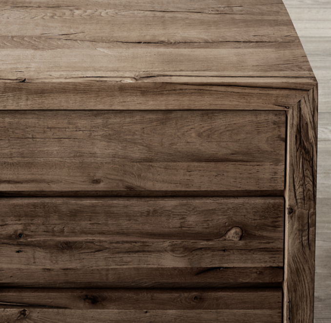 Reclaimed Russian Oak 5drawer Narrow Dresser
