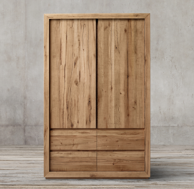 Reclaimed Russian Oak Armoire