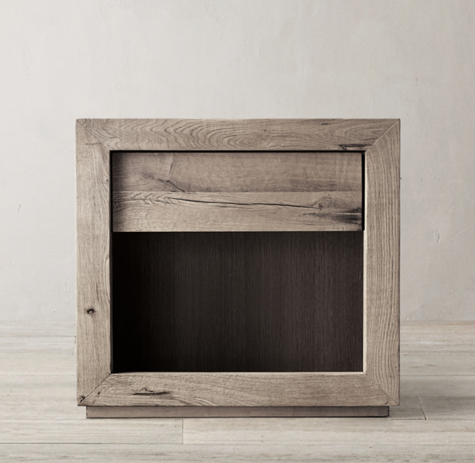 Reclaimed Russian Oak Open Nightstand