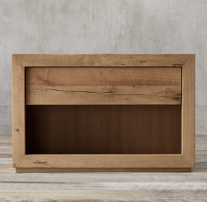 Reclaimed Russian Oak Open Nightstand