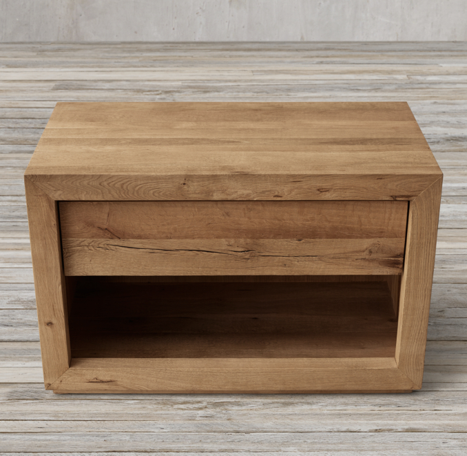 Reclaimed Russian Oak Open Nightstand