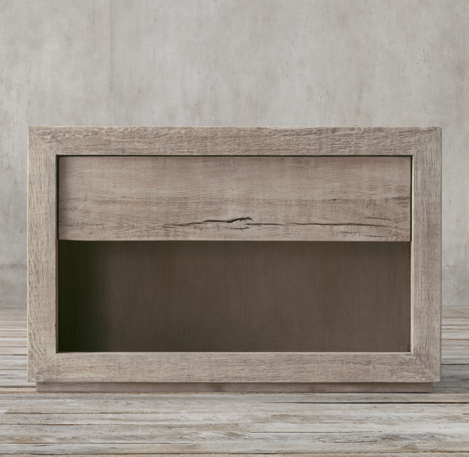 Reclaimed Russian Oak Open Nightstand