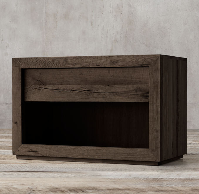 Reclaimed Russian Oak Open Nightstand