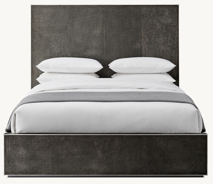 Saunderson Shagreen Platform Bed | RH