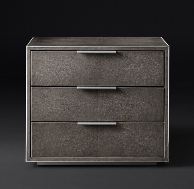 Saunderson Shagreen Closed Nightstand