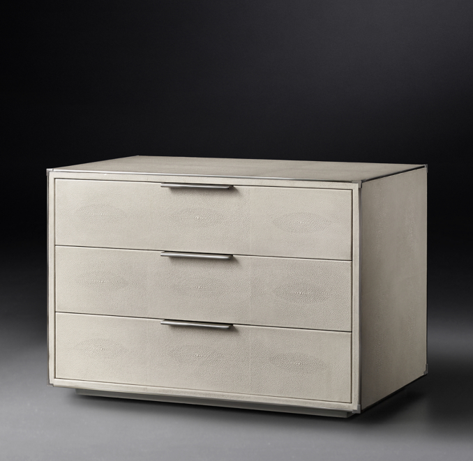 Smythson Shagreen 32" Closed Nightstand