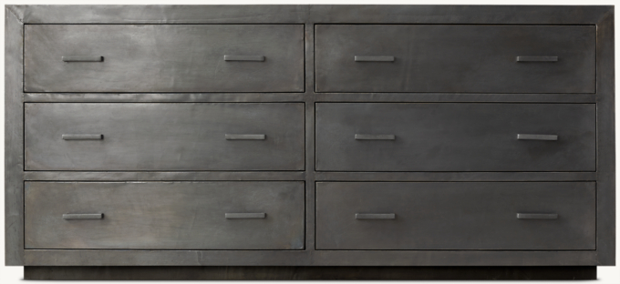La Salle Metal Wrapped 6 Drawer Dresser RH