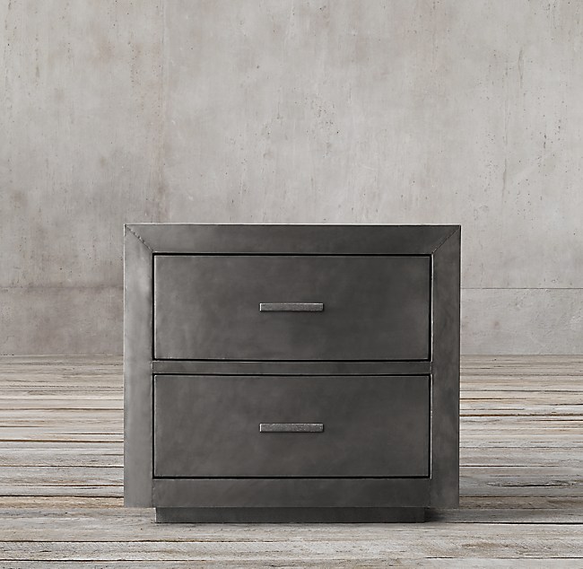 La Salle Metal Wrapped Closed Nightstand