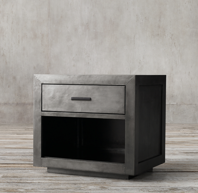 La Salle MetalWrapped 30" Open Nightstand