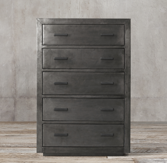 La Salle Metal Wrapped 5 Drawer Dresser