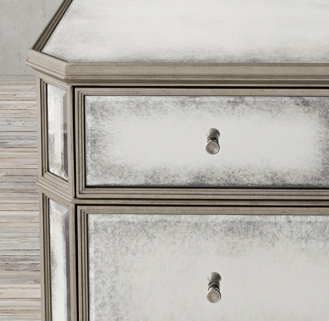 1930s French Mirrored 10drawer Large Dresser