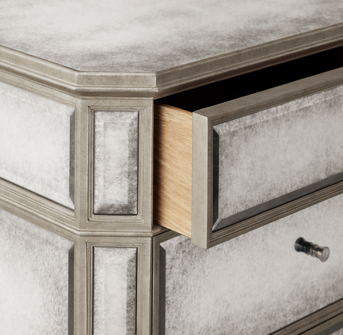 1930s French Mirrored 32" Closed Nightstand