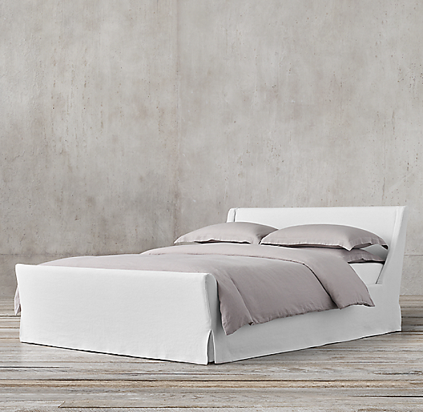 Box Springs For Sale >> Preston Slipcovered Bed with Footboard Box Springs For Sale >> Preston Slipcovered Bed with Footboard