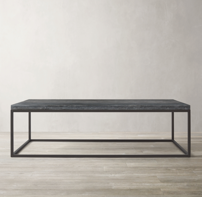 Delphine Bluestone Metal Coffee Table