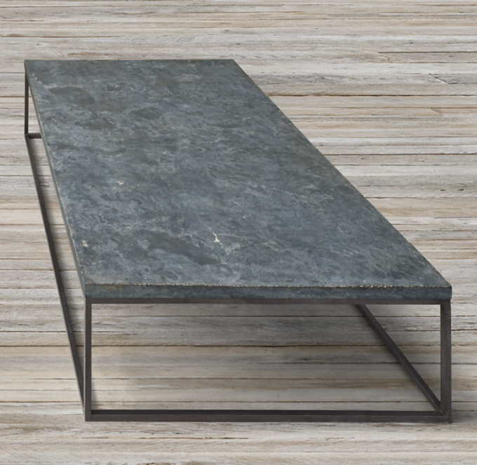 Delphine Bluestone & Metal Coffee Table