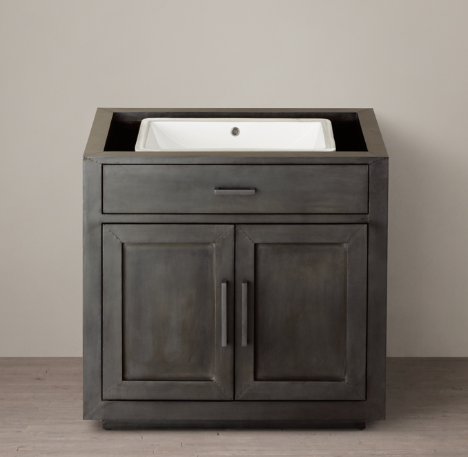 La Salle MetalWrapped Single Vanity Base