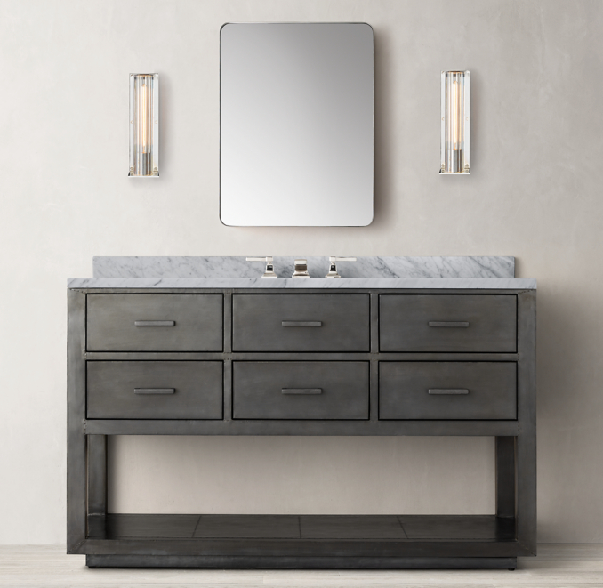 La Salle MetalWrapped Single ExtraWide Washstand