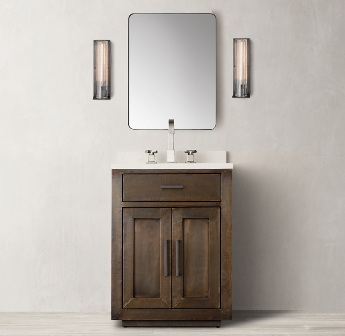 La Salle MetalWrapped Powder Vanity