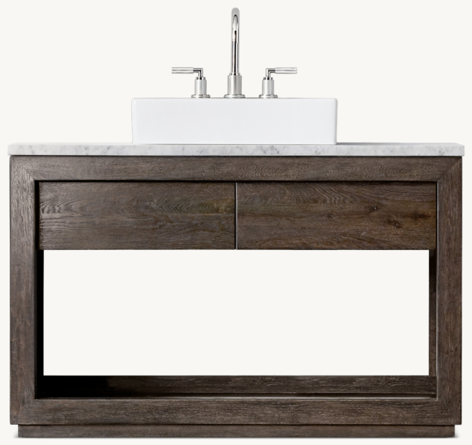 Reclaimed Oak Single Extra Wide Washstand RH