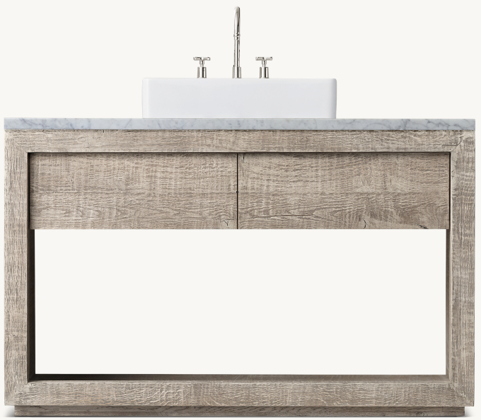 Reclaimed Oak Single Extra-Wide Washstand