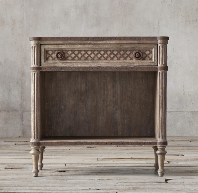 Louis XVI Treillage 30" Open Nightstand