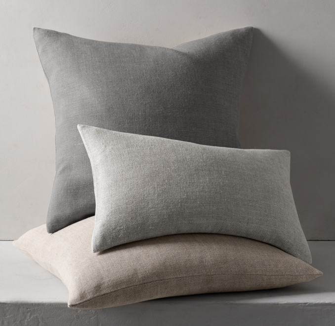 Belgian Linen Cross Weave Knife Edge Pillow Cover