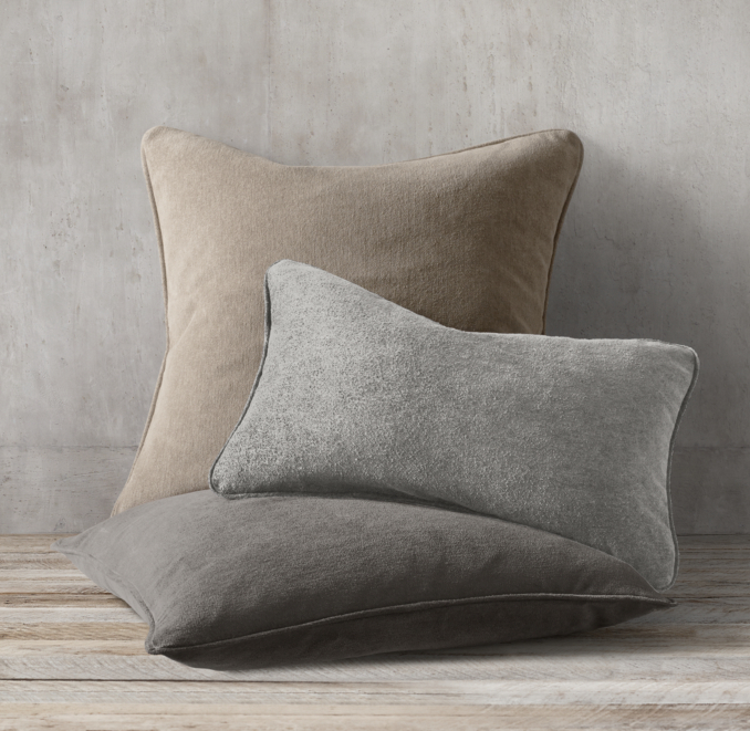 Belgian Linen Stonewashed Brushed Weave Pillow Cover