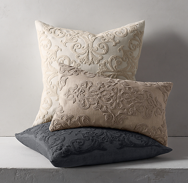 cover 24 24 x pillow Soutache Scroll Pillow Cover Linen cover 24 24 x pillow Soutache Scroll Pillow Cover Linen