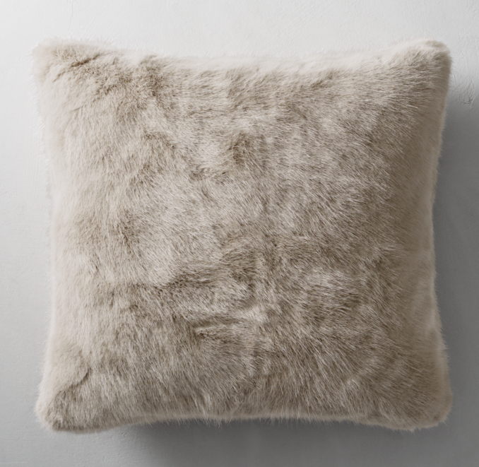 Ultra Faux Fur Pillow Cover Square
