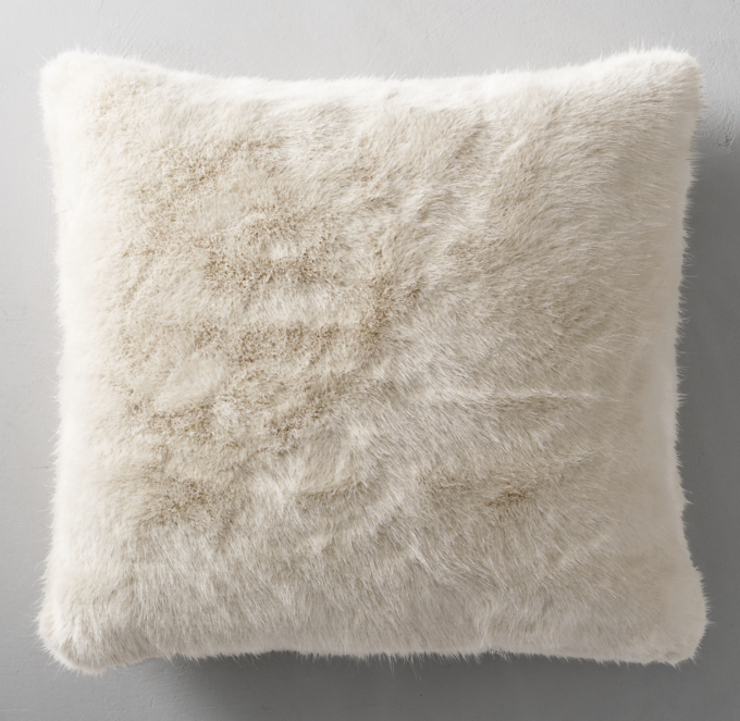 Ultra Faux Fur Pillow Cover Square