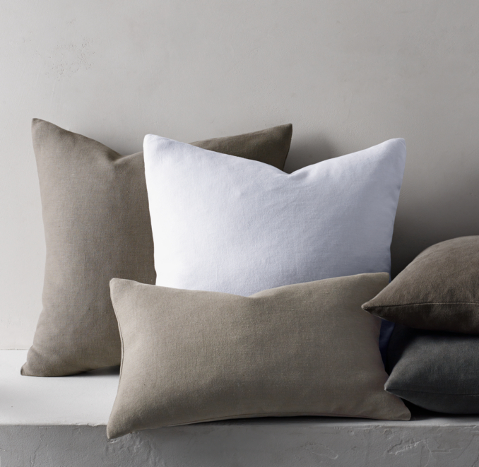 Washed Belgian Linen Pillow Cover