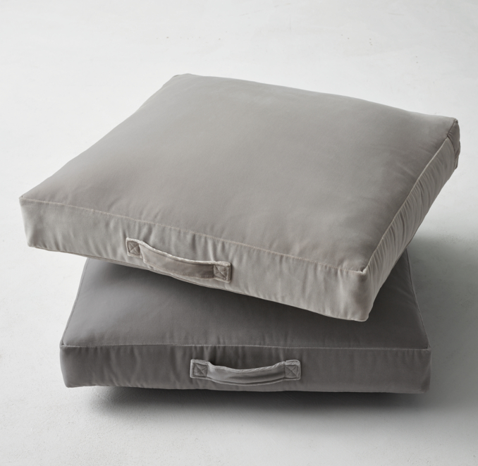 Custom Italian Cotton Velvet Floor Pillow