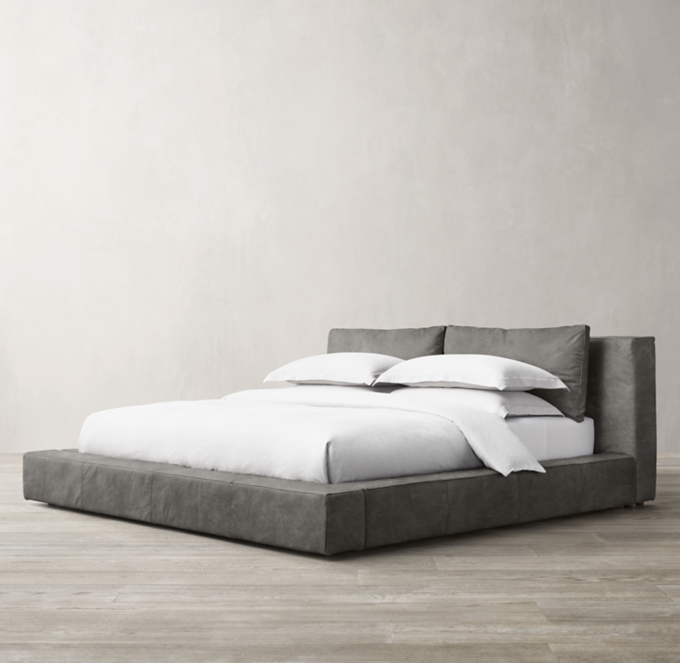 Cloud Leather Platform Bed